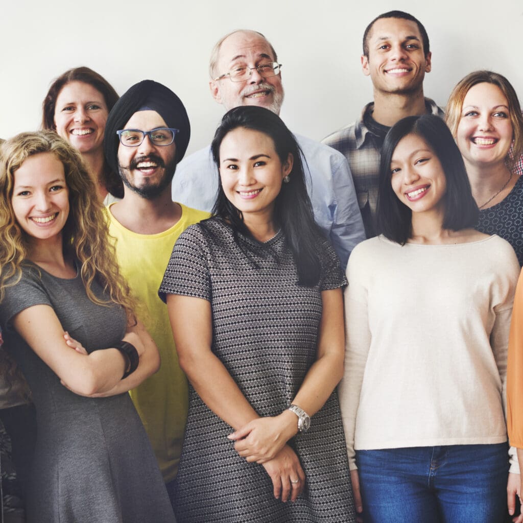 Group of diverse people of all ages and ethnicities.
